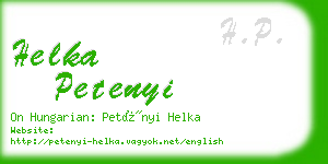 helka petenyi business card